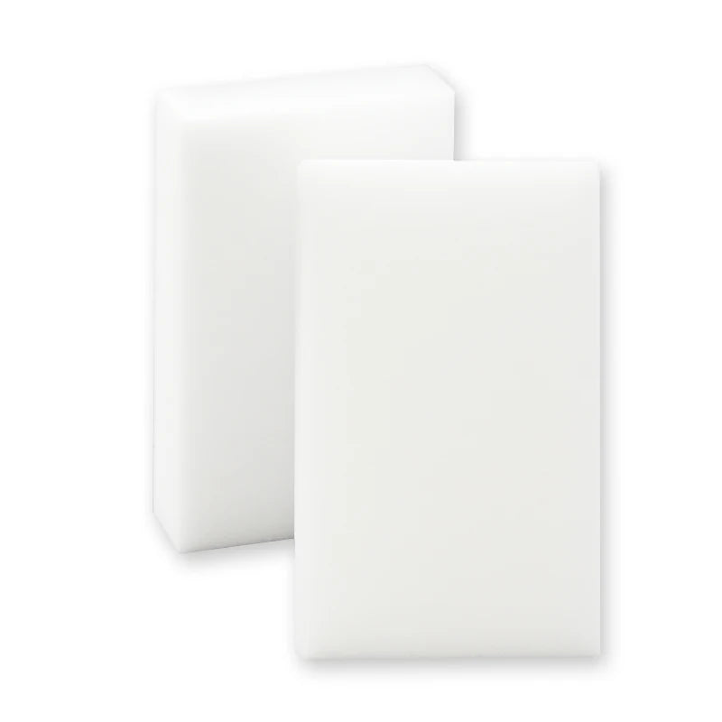 100pcs White Melamine Sponge Erasers for Kitchen & Bathroom Cleaning