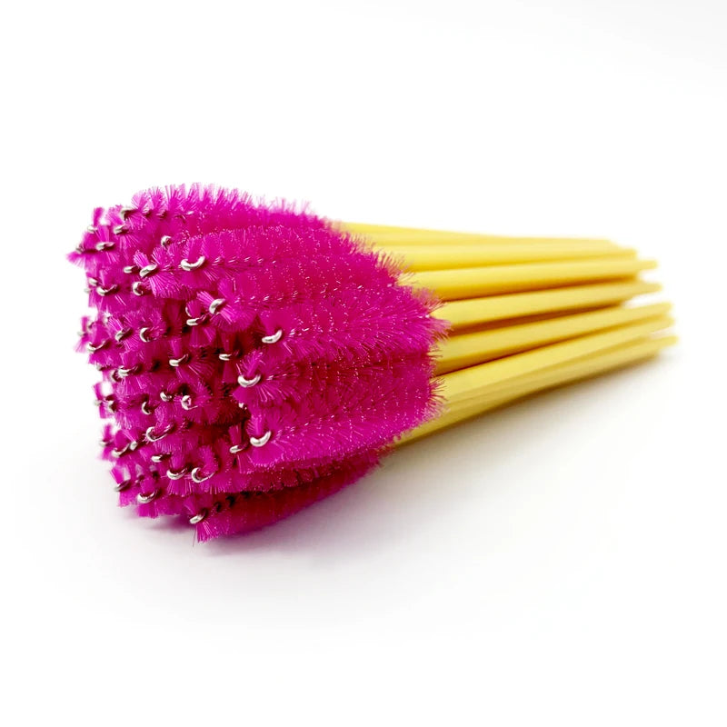 Disposable Eyelash Brush Set - 50 Makeup Applicator Wands for Eyelashes & Eyebrows