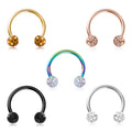 Unisex Septum & Cartilage Nose Hoop Piercing Jewelry 8mm 16G