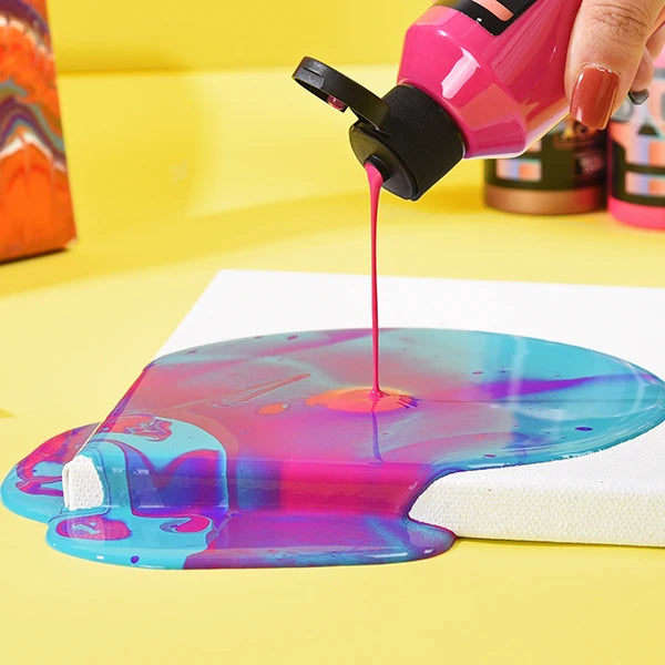 Acrylic Pouring Paint Set - 36 Vibrant Water-Based Colors for Art & Crafts