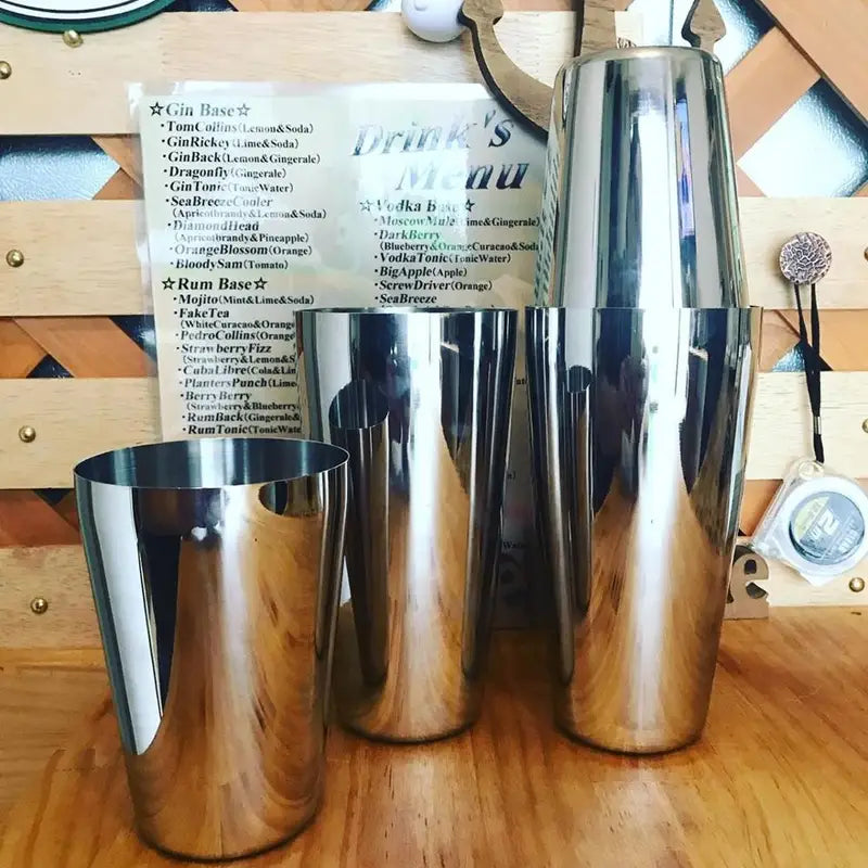 Professional Stainless Steel Cocktail Shaker Bar Set with Multiple Variants