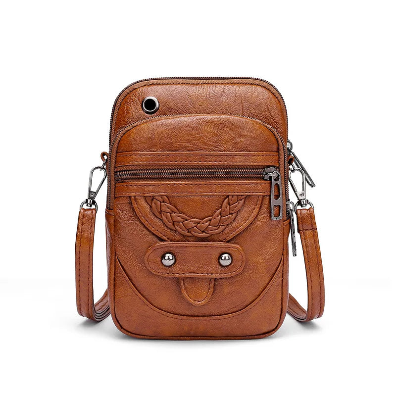 Multi-Functional Small Shoulder Bag for Women Crossbody Purse with Leather Finish