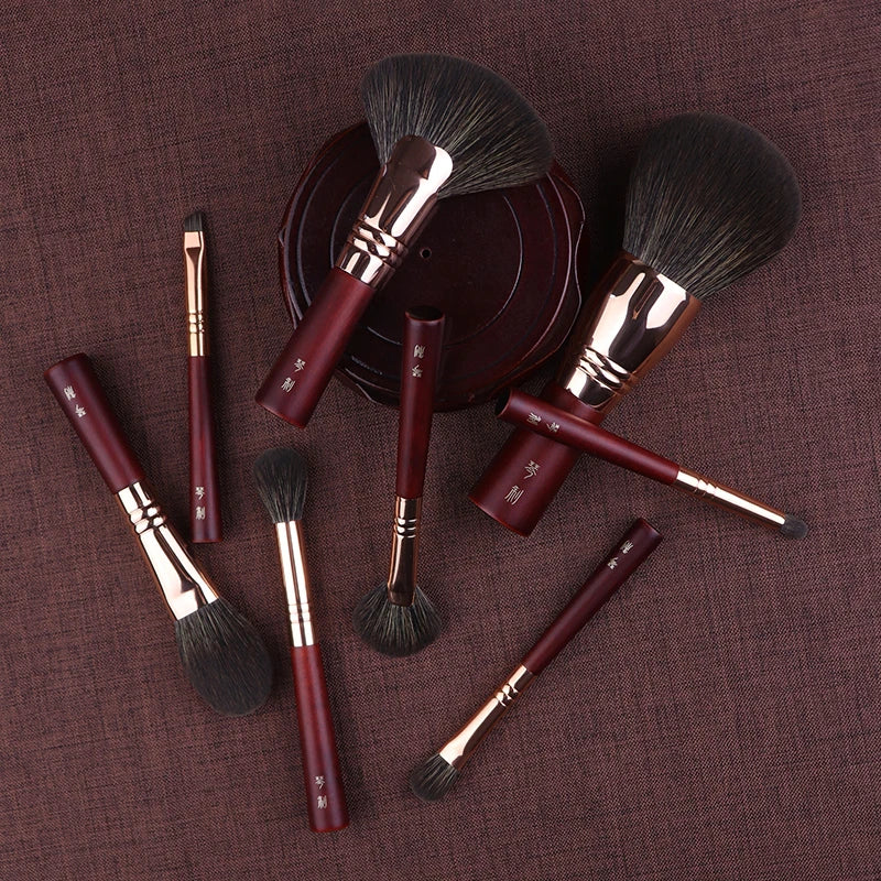 Professional Makeup Brush Set - Synthetic Fiber, Travel Portable Kit