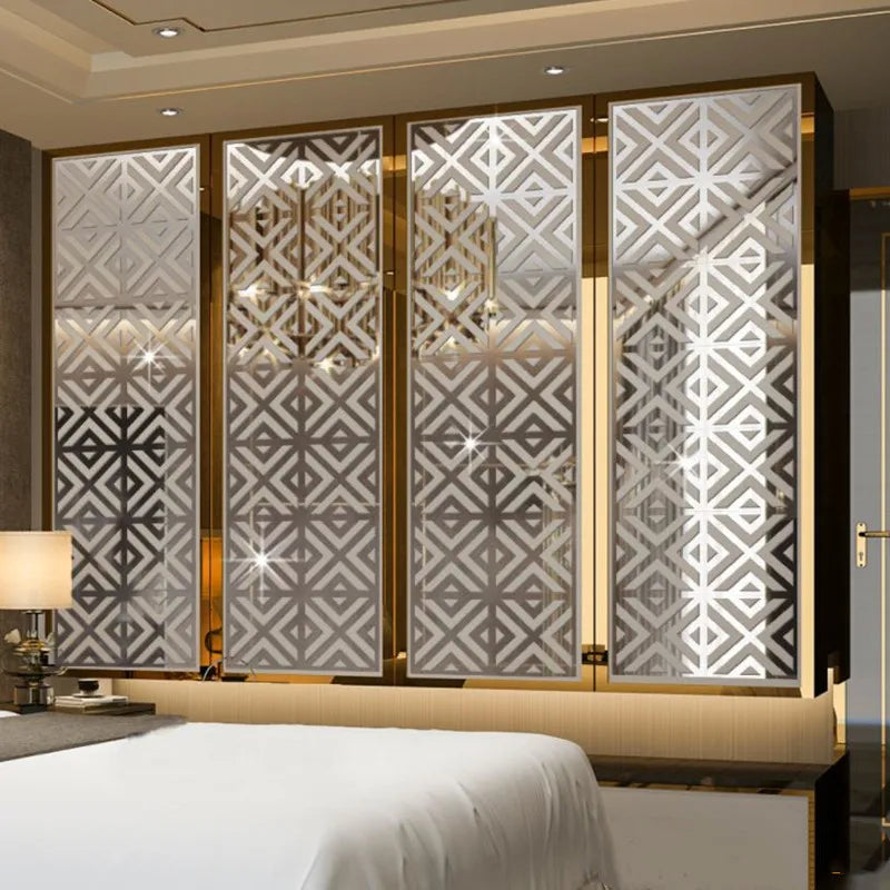 12Pcs 28x28cm 3D Mirror Wall Stickers Self-Adhesive Home Decor for Bedroom & Living Room