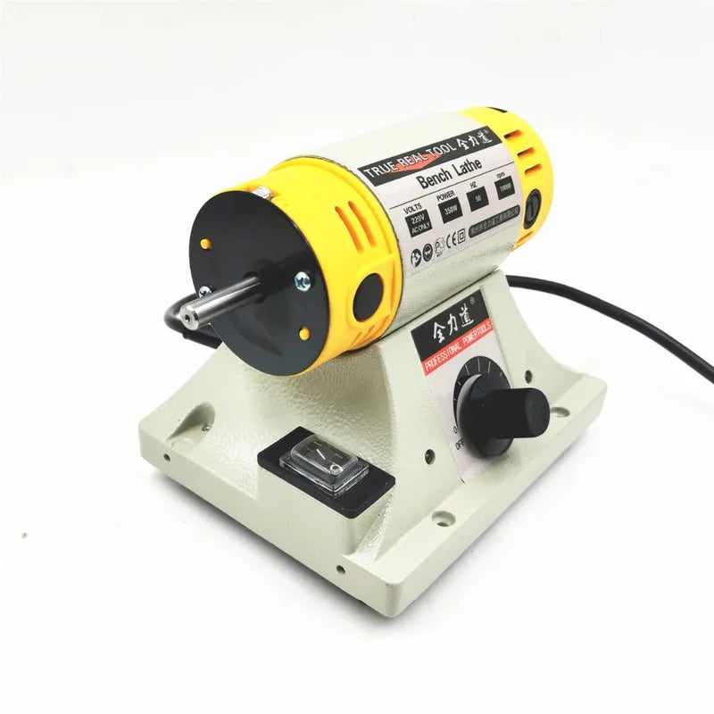DIY Jewelry Polishing Machine 350W Bench Lathe with Flexible Shaft 110V/220V