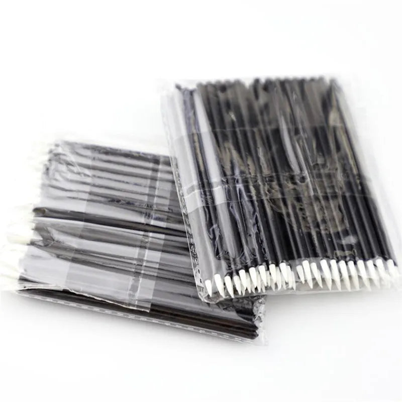 Disposable Lip & Eye Makeup Brush Set - 50 Pcs Cosmetic Applicators