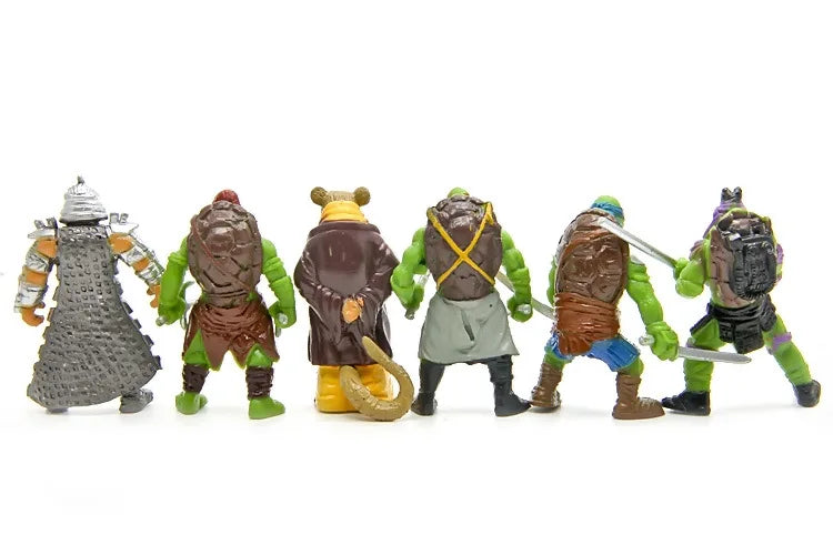 Mini Turtle Action Figures 6-Pack Kids Cartoon Tartaruga Toys 5cm