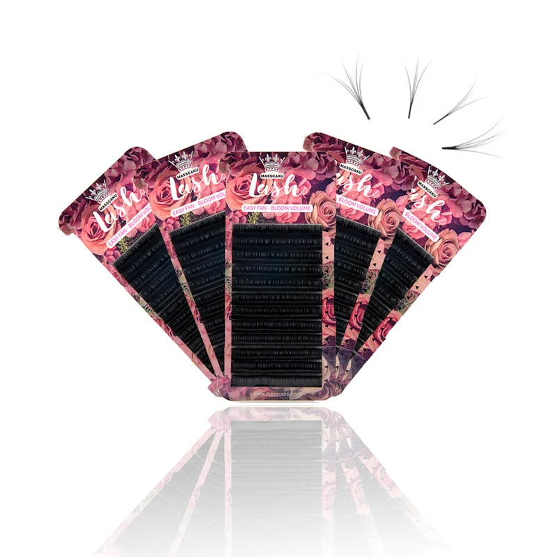 Mega Volume False Eyelashes Extension Kit - Auto Flowering Rapid Bloom Fans