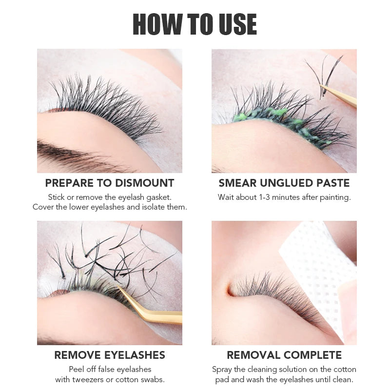 Professional Eyelash Extension Remover Cream - Quick & Gentle Lash Glue Remover