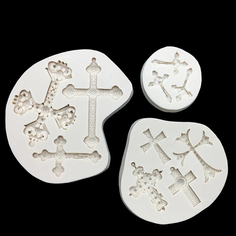 Cross Shape Silicone Cake Mold for Fondant and Sugarcraft Decorating Tools