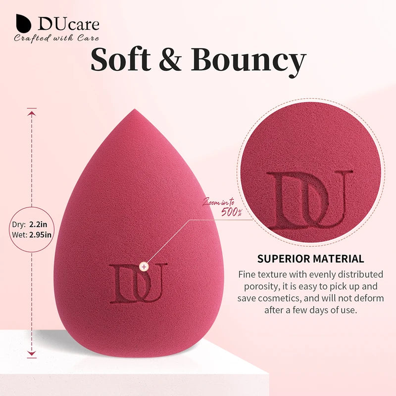 Water Drop Makeup Sponge Set for Foundation Blending - Reusable Cosmetic Puff