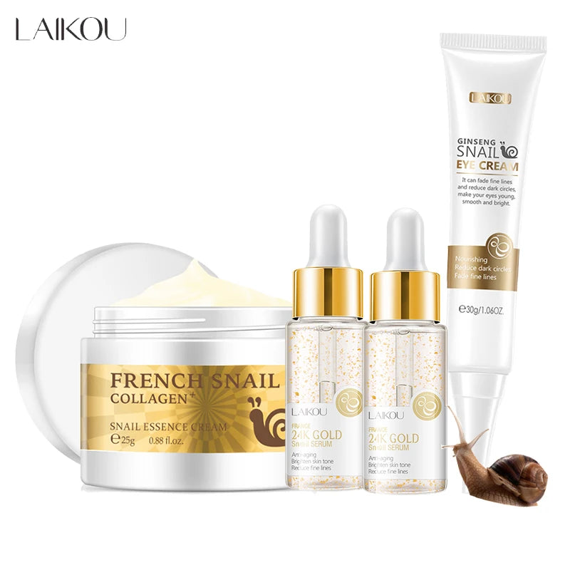 Facial Skin Care Set with Collagen, Gold & Moisturizers - Repair & Nourish