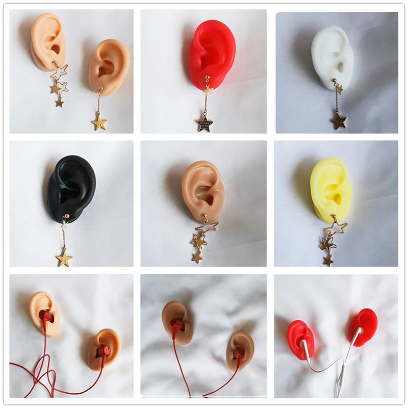 Silicone Ear Model for Piercing Practice & Display - Reusable Body Jewelry Tools