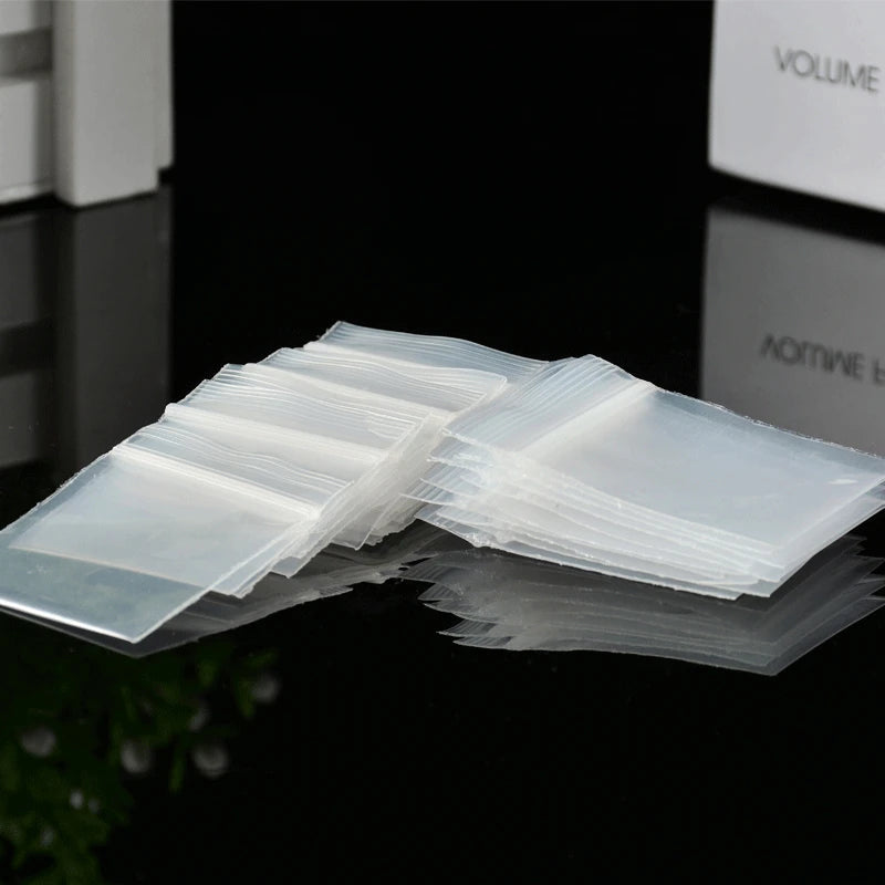 Mini Clear Ziplock Plastic Bags - Reclosable Jewelry & Accessory Storage Set