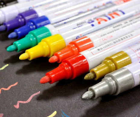 Oil-Based Paint Marker Pen for All Surfaces - White Silver Gold Permanent Markers