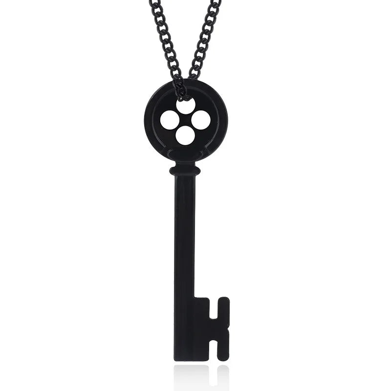 Coraline Movie Necklace Key Of The Secret Door Pendant Cosplay Jewelry