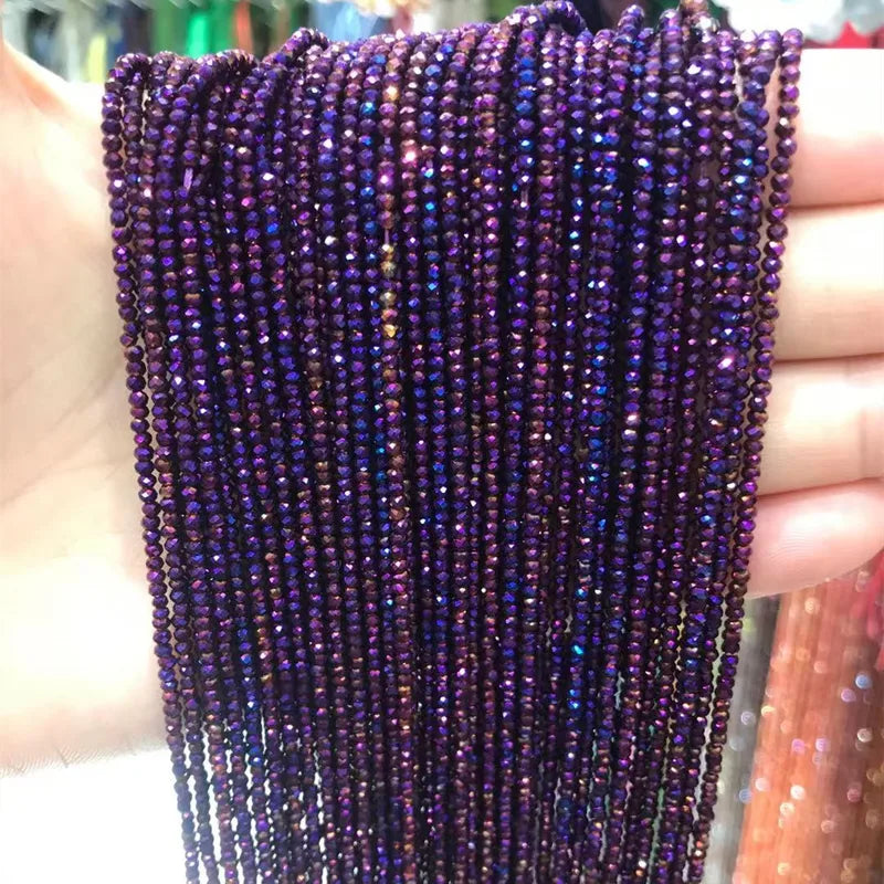 220pcs 1x2mm AB Color Crystal Glass Beads for Jewelry Making - Spacer Seed Beads