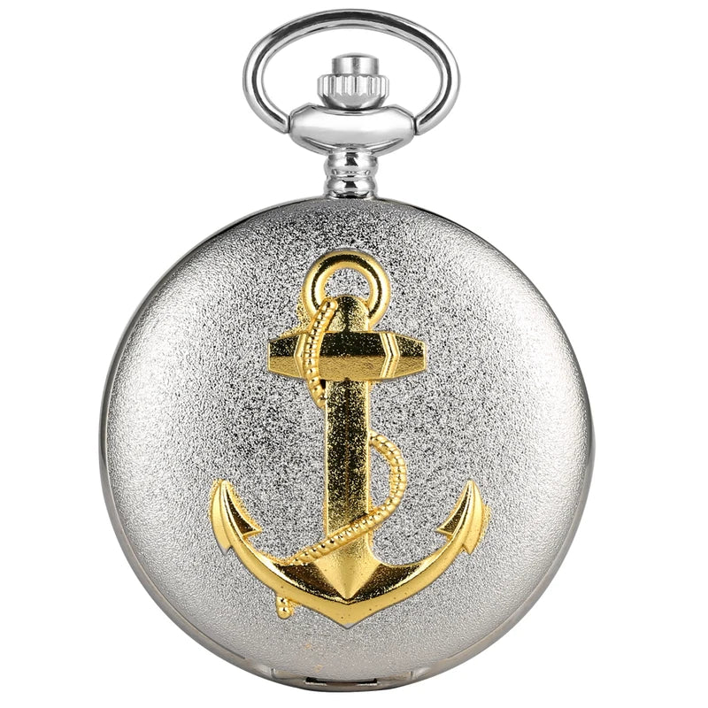 Antique Retro Quartz Pocket Watch Chain Necklace with Pendant - Unisex Gift