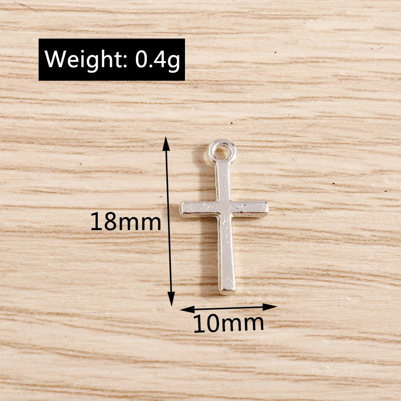 80pcs Small Cross Charms Pendants for Jewelry Making DIY Earrings & Necklaces