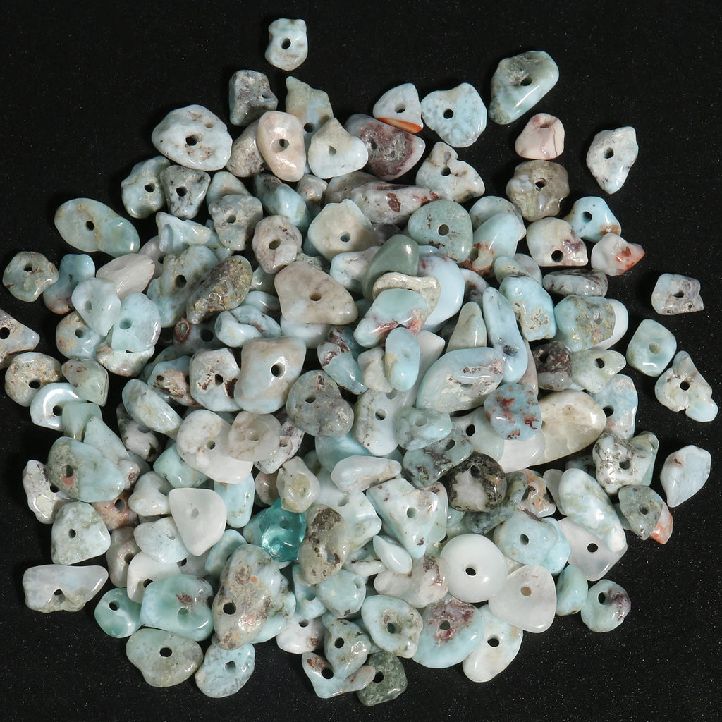 Natural Stone Beads for Jewelry Making - Irregular Amazonite, Amethyst, Apatite, Gravel Chips, Bulk DIY Bracelets 16"