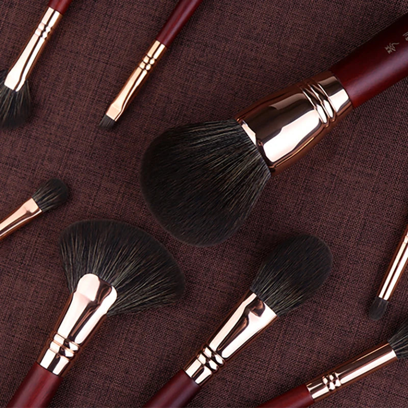 Professional Makeup Brush Set - Synthetic Fiber, Travel Portable Kit