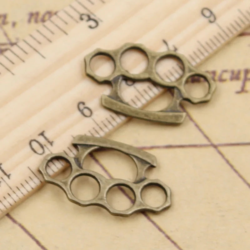 20pcs Charms Knuckle Dusters Pendant Set for Jewelry Making DIY Craft