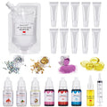 DIY Lip Gloss Kit Moisturizing Clear Gel with Pigment Glitter Oils 100ml