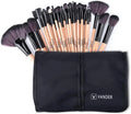 Professional 32 Pcs Makeup Brush Set - Hypoallergenic, Multi-Color Handles