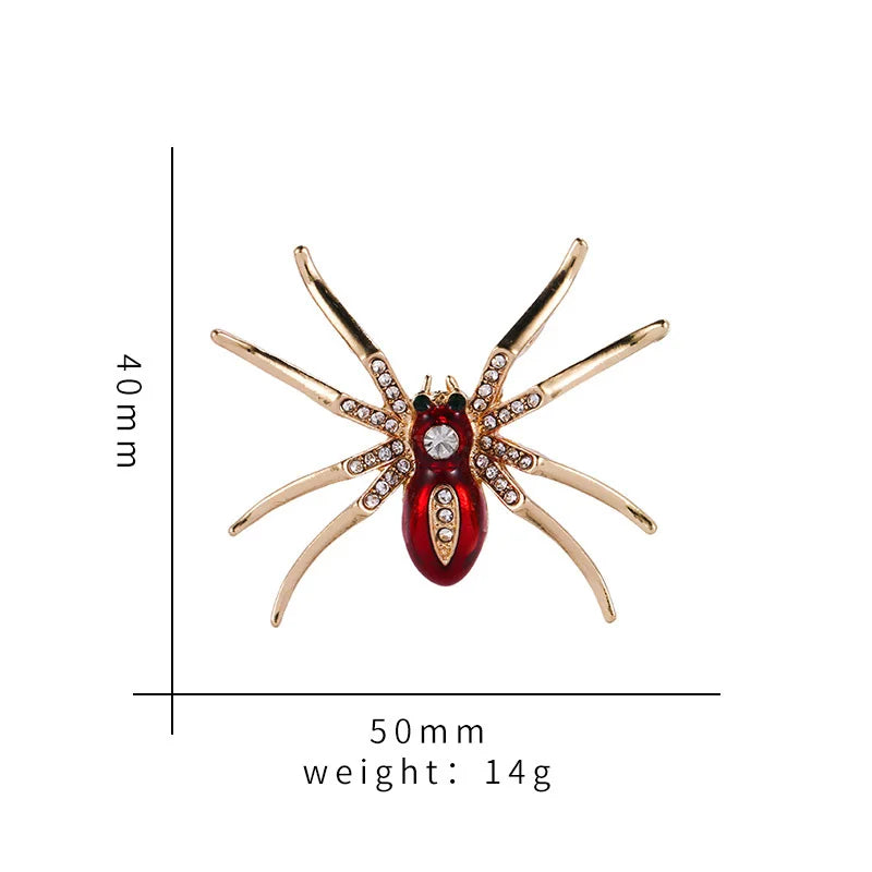 Retro Insect Spider Brooch Fashion Alloy Collar Pin Holiday Accessory