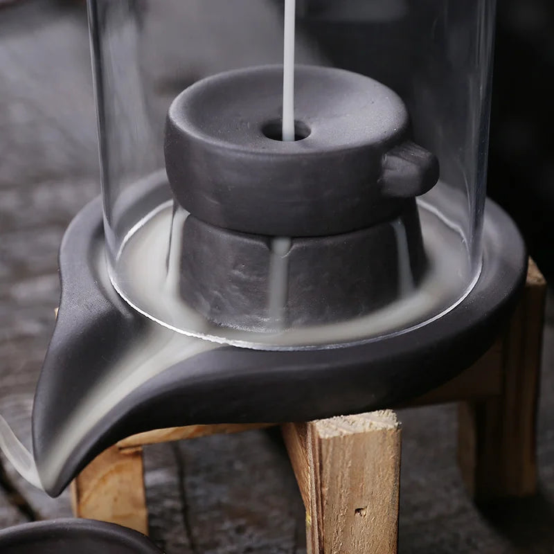 Windproof Backflow Incense Burner Ceramic Fountain & Candlestick Home Decor