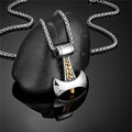 Vikings Axe Pendant Necklace Men Stainless Steel Norse Rune Amulet Jewelry