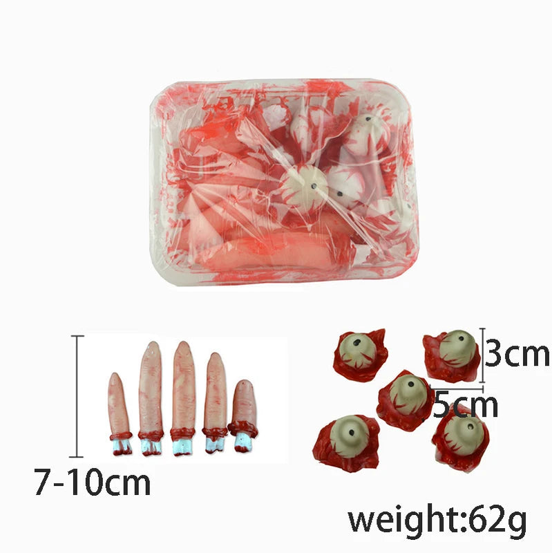 Halloween Bloody Body Parts Prop Fake Bloody Heart Rubbery Organs - Human Size Torso