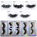 Wholesale 25mm Mink False Eyelashes Long Wispy Fluffy Lashes Assorted Styles