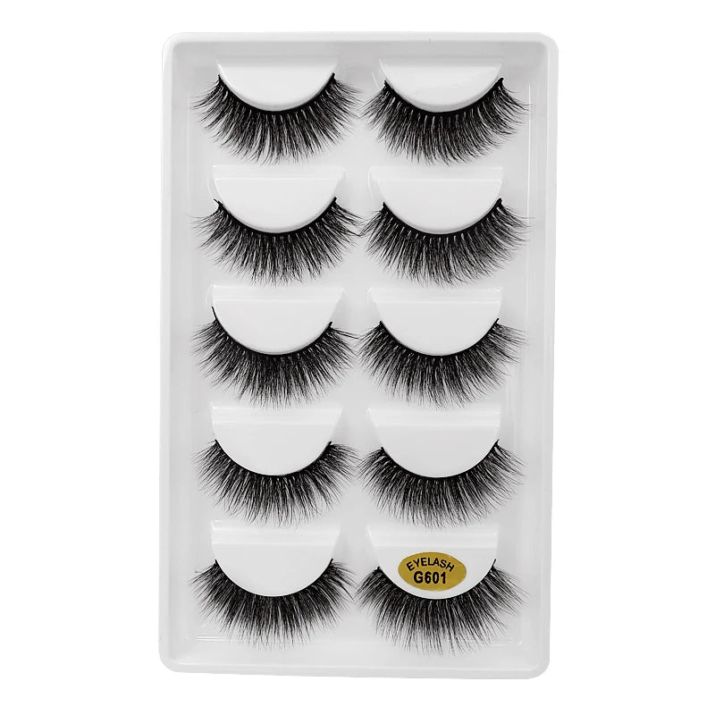 Wholesale 3D Faux Mink Lashes - Natural Long Wispy False Eyelashes Set