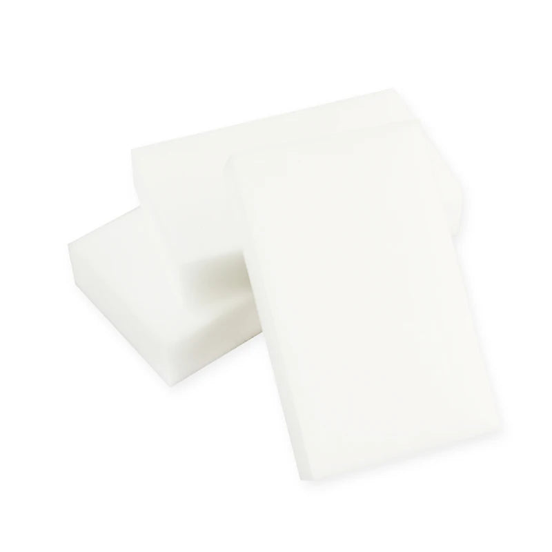 100pcs White Melamine Sponge Erasers for Kitchen & Bathroom Cleaning
