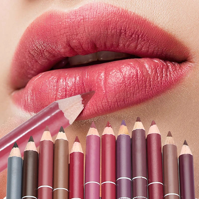 Professional Waterproof Lip Liner Pen - Matte Long Lasting Lipstick Pencil for Women