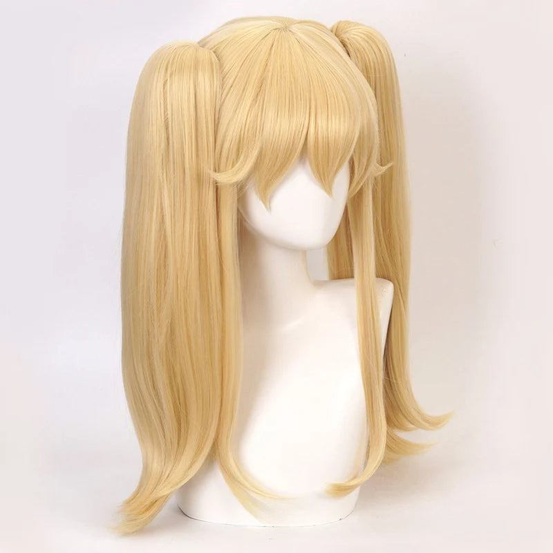 Heat Resistant Synthetic Cosplay Wig with Blonde Ponytail - Kakegurui Mary Saotome Style