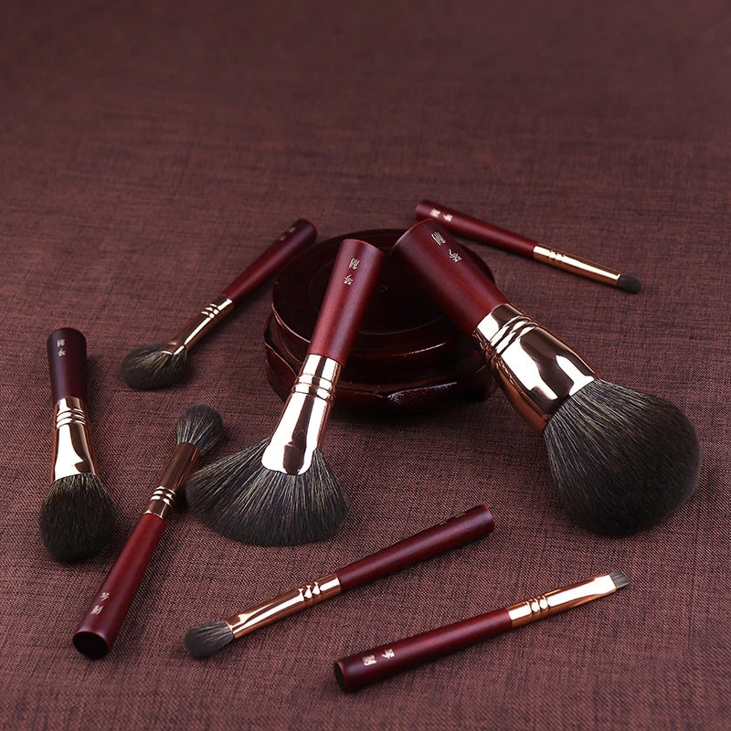 Professional Makeup Brush Set - Synthetic Fiber, Travel Portable Kit