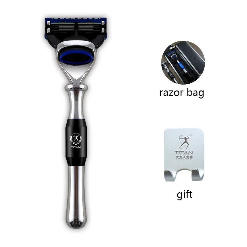 Metal Handle Safety Razor - High Quality Refillable Shaving Razor