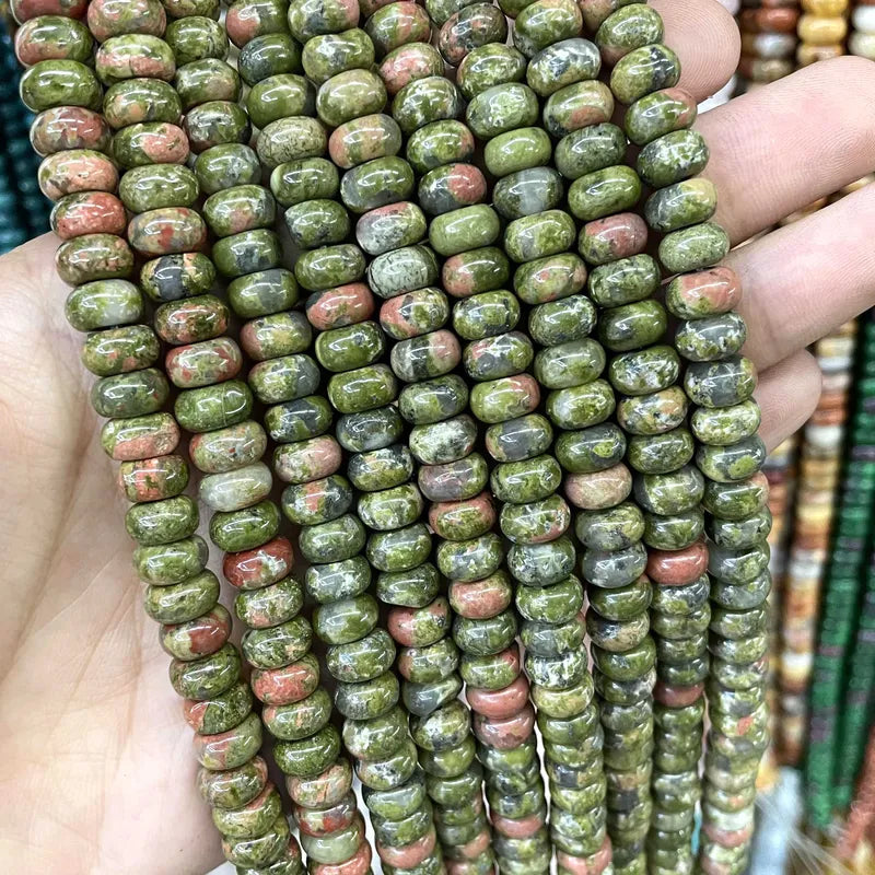 Natural Stone Spacer Beads 6-8mm for Jewelry Making DIY Bracelets and Accessories