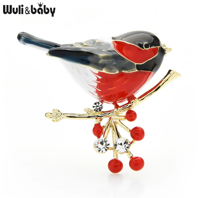 Multicolor Bird Brooch Pins - Enamel Animal Jewelry Gift, Multiple Metal Colors