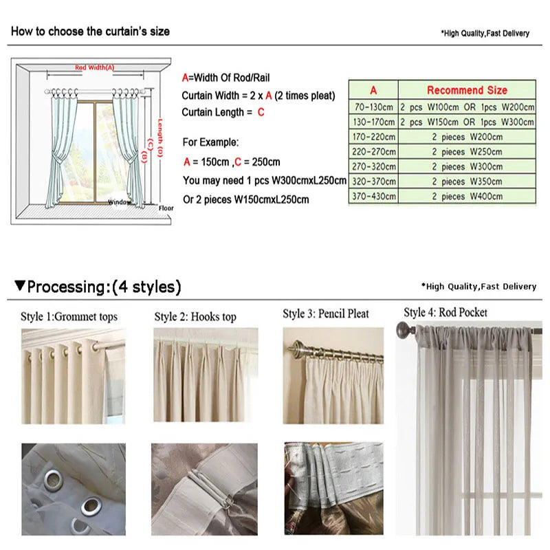Sheer Tulle Window Curtains for Living Room and Bedroom - White Striped Drapes