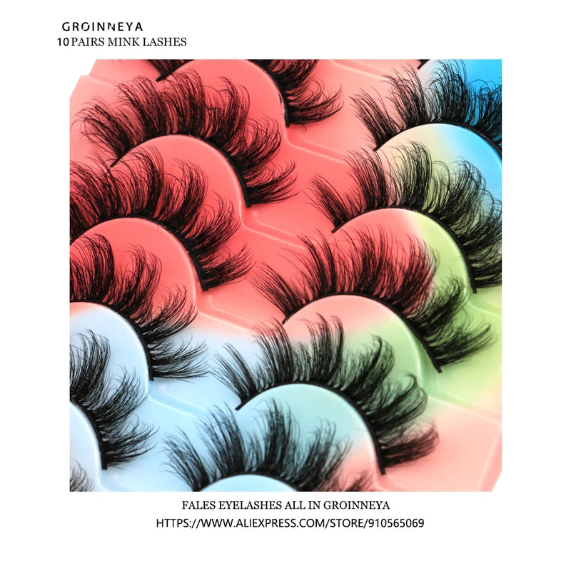 Reusable 3D Mink Lashes - Fluffy, Wispy, Natural Long Eye Makeup