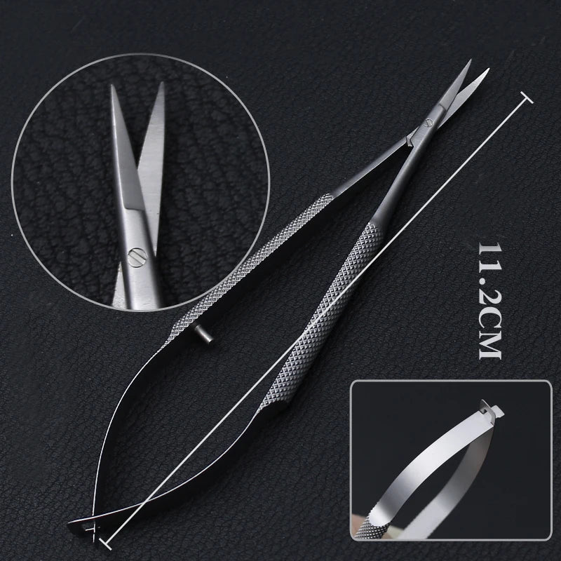 4-Piece Microsurgical Instrument Set - Stainless Steel Ophthalmic Surgery Tools