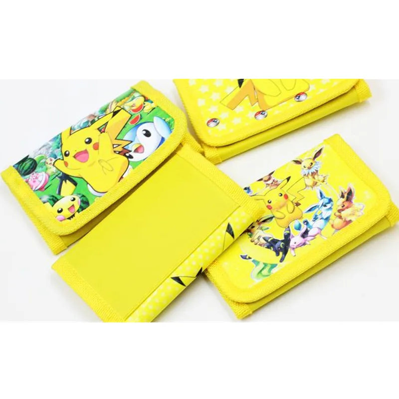 Kids Cartoon Pikachu Wallet with Coin Purse PVC Toy Gift for Children