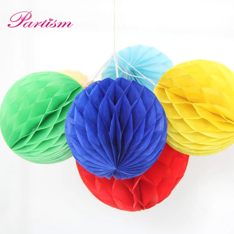 10PCS 4-Inch Tissue Paper Lantern Honeycomb Balls for Party & Home Decor