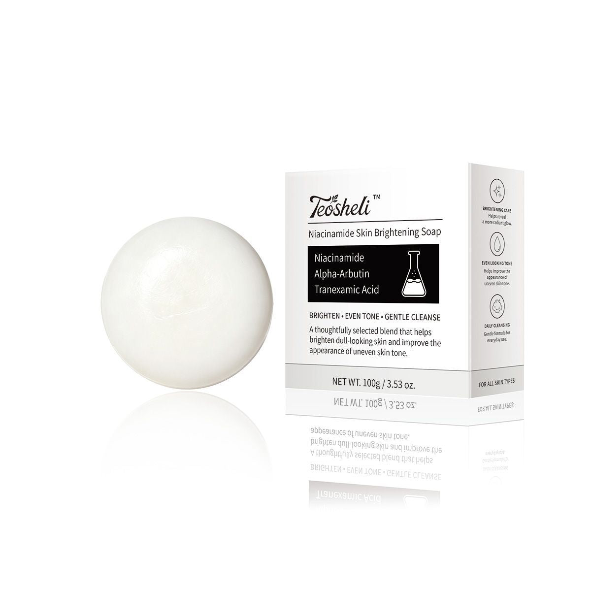 Niacinamide & Alpha-Arbutin Skin Cleansing Soap Bar - Brightening & Deep Cleansing