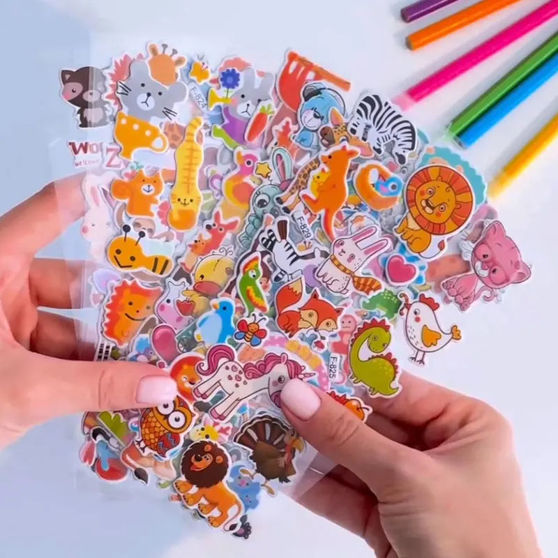 10 Sheets 3D Puffy Animal Stickers for Kids Scrapbooks and Crafts