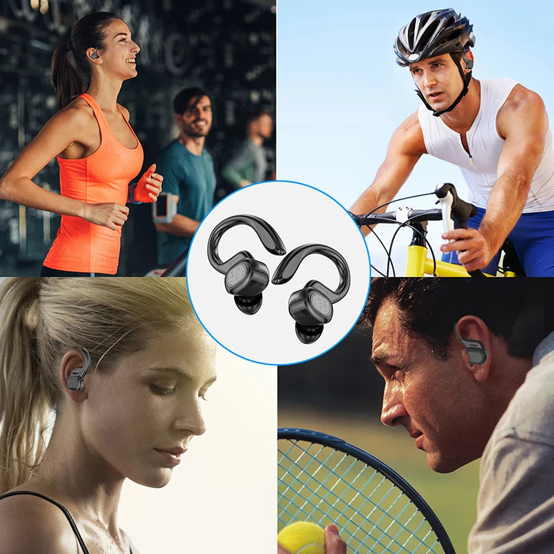 Wireless Sports Earphones Over Ear Headphones with Earhooks for Running