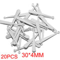 20pcs Stainless Steel Long Drop Charms for Jewelry Making Earrings Pendants & Bracelets